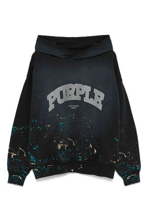 Black cotton hoodie PURPLE BRAND | P401MFBS325BLACK